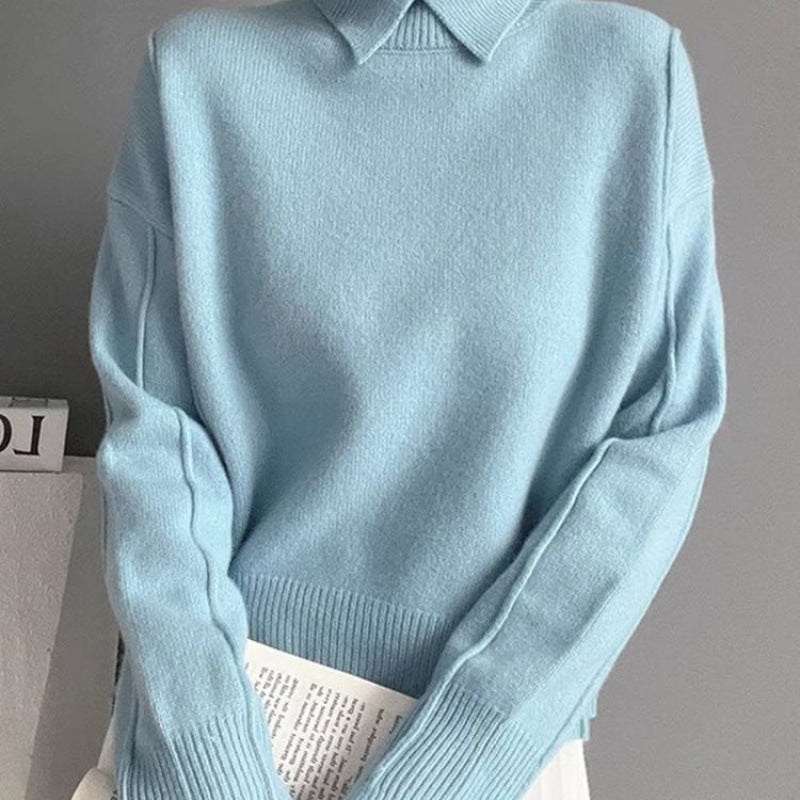 Fashion Pullover Knitting Autumn And Winter Comfortable Basic Top