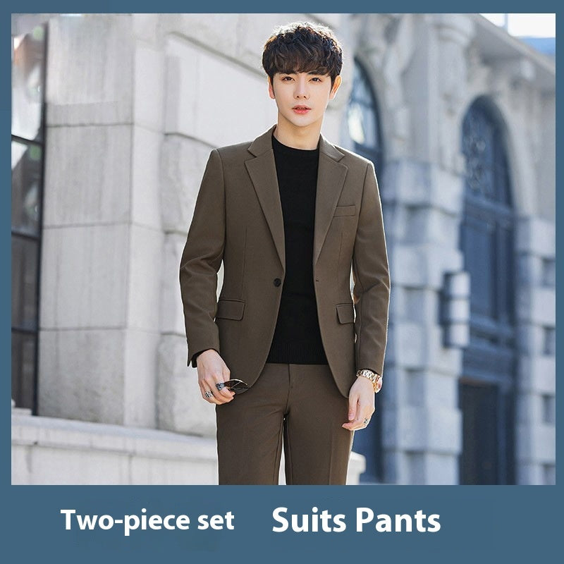 1 Business Casual Korean-style Slim-fit Trendy High-end Suit Men's Jacket