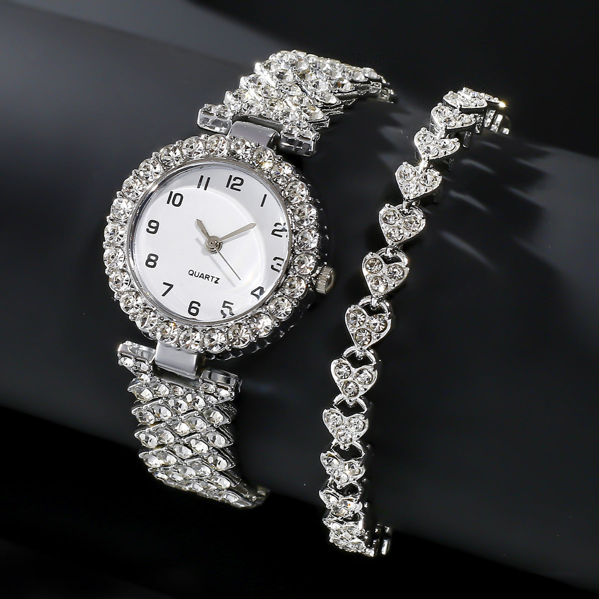 Fashion Jewelry Numbers Diamond Women's Watch Bracelet