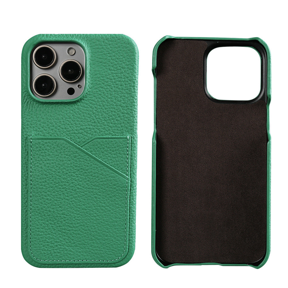 Leather Card Color Matching Phone Case