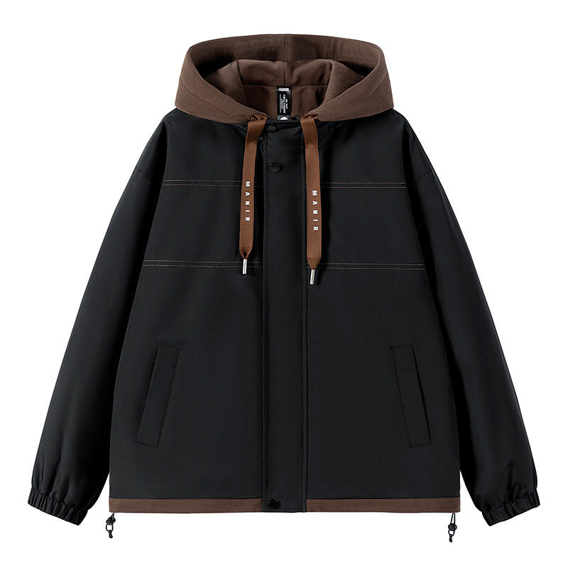 Two-pieces Coats Men's Spring And Autumn Hooded All-matching Jacket