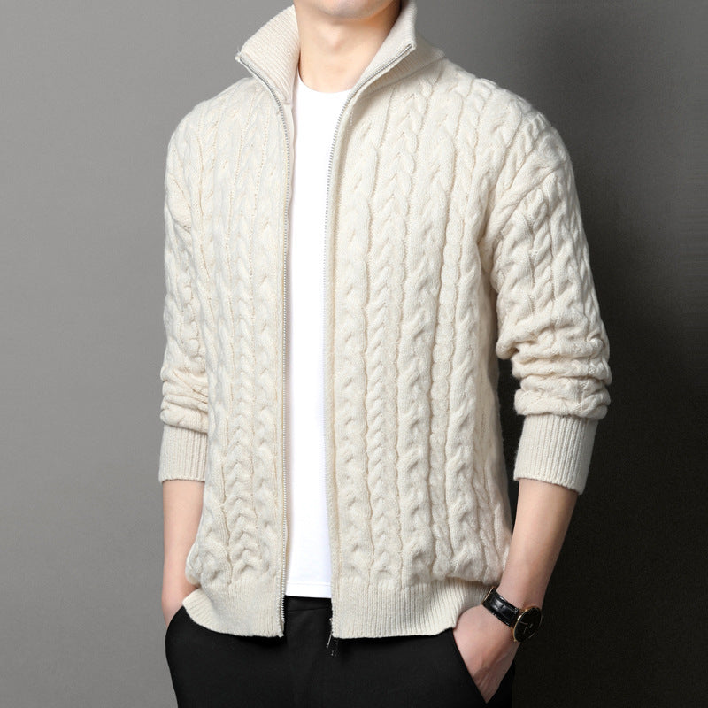 Men's Thread Knitted Vest Coat Loose Outer Sweater