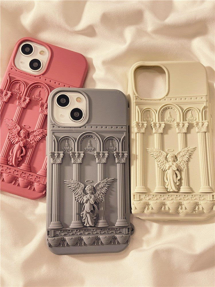 Creative Three-dimensional Cartoon Angel Silicone Phone Case