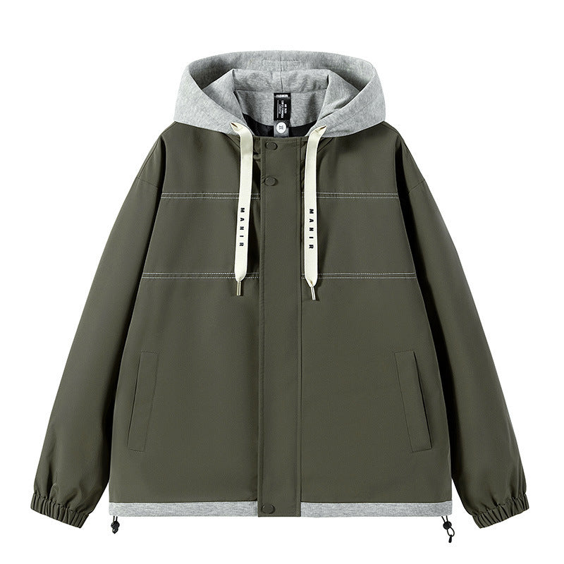 Two-pieces Coats Men's Spring And Autumn Hooded All-matching Jacket