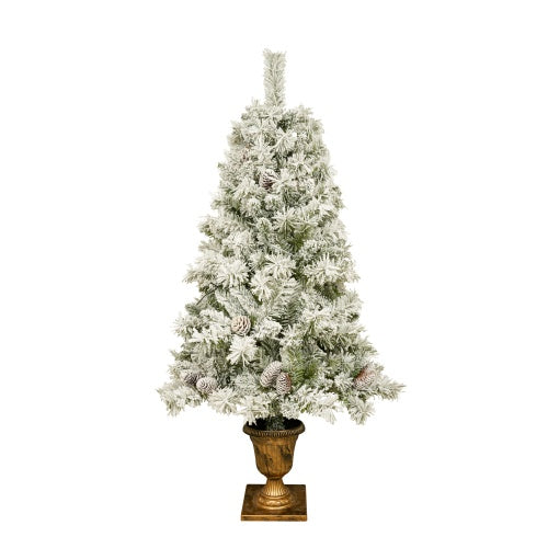 Garland, Garland And 2 Entrance Trees Christmas Tree Set With LED Lights, Christmas Tree