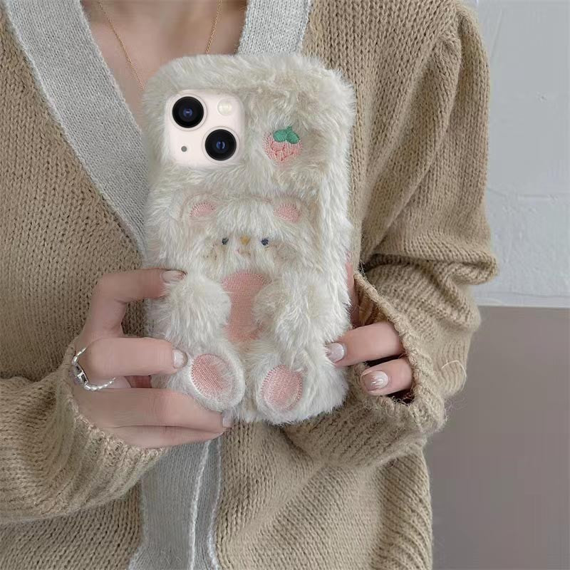 Japanese And Korean Plush Bear Phone Case