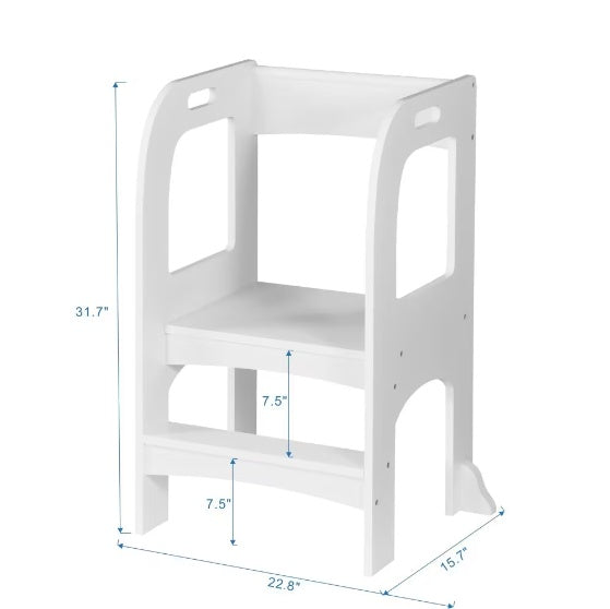 Children's Step Stool, Kitchen Counter With Child Step Stool