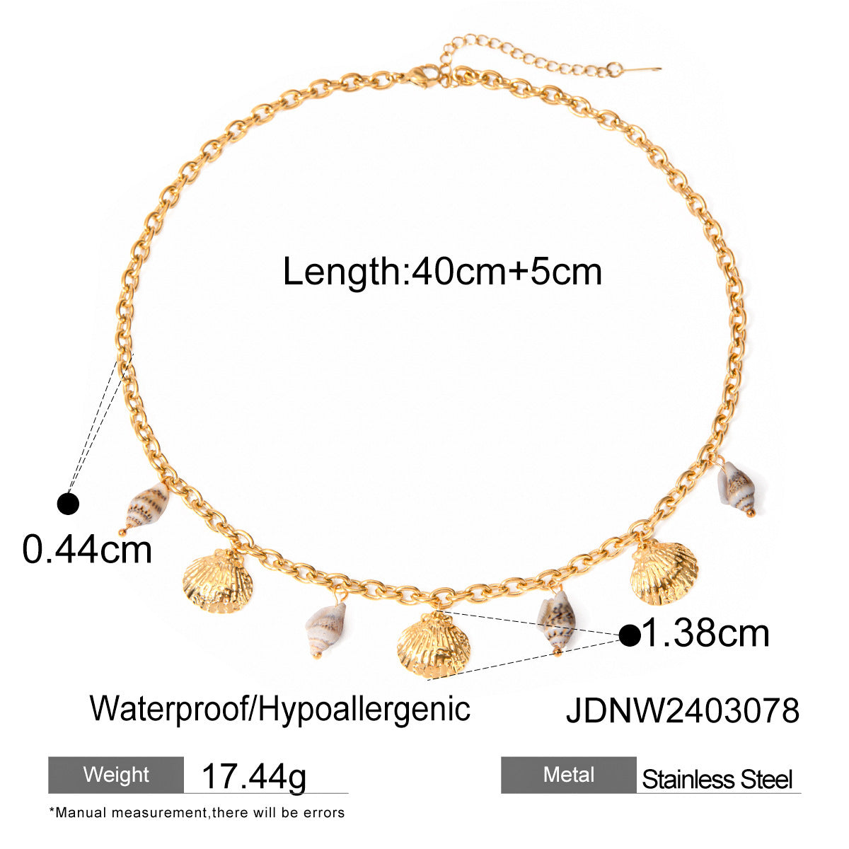 Marine Series 18K Gold Stainless Steel Necklace