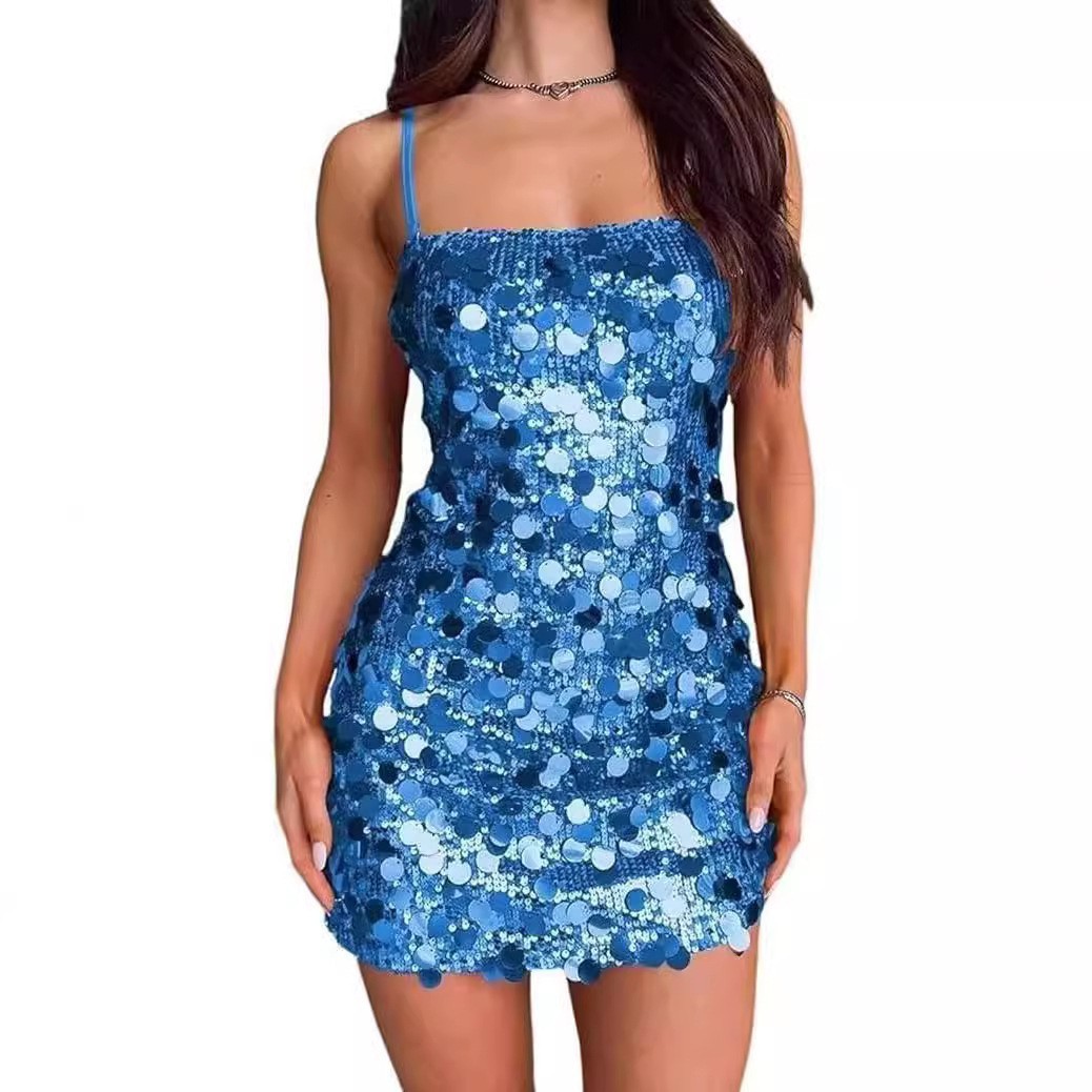 Women's Clothing Sequin Sling Dress Banquet