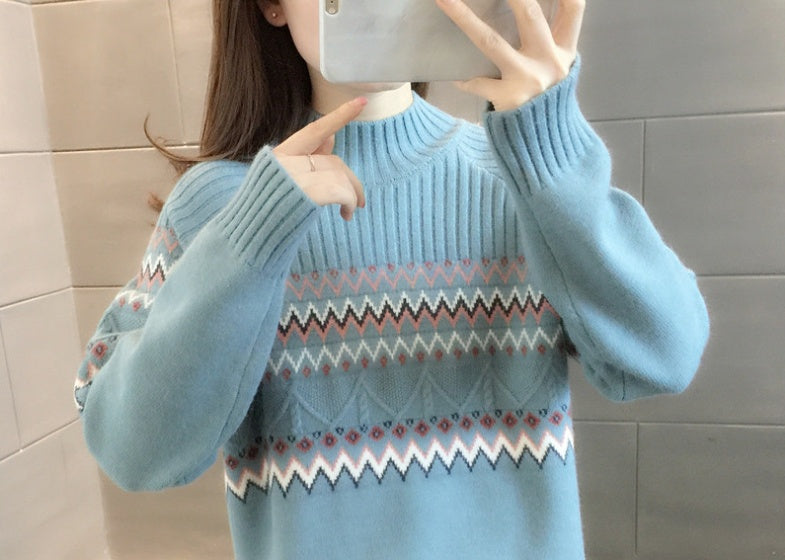 Fashion Western Style Autumn And Winter Bottoming Sweater