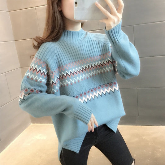 Fashion Western Style Autumn And Winter Bottoming Sweater