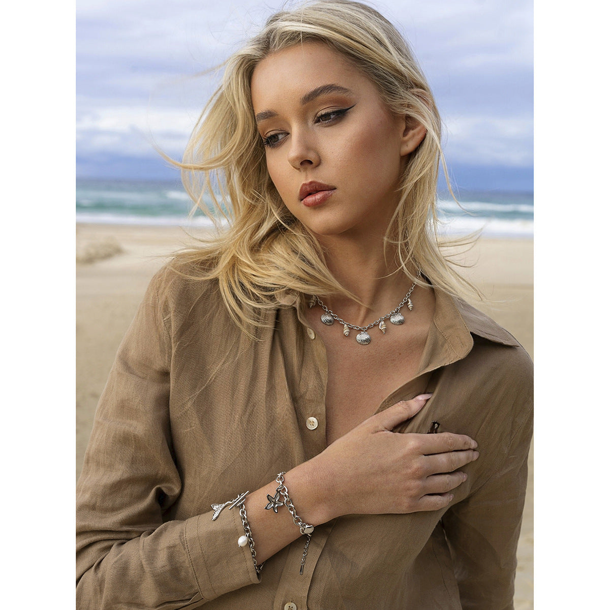 Marine Series 18K Gold Stainless Steel Necklace