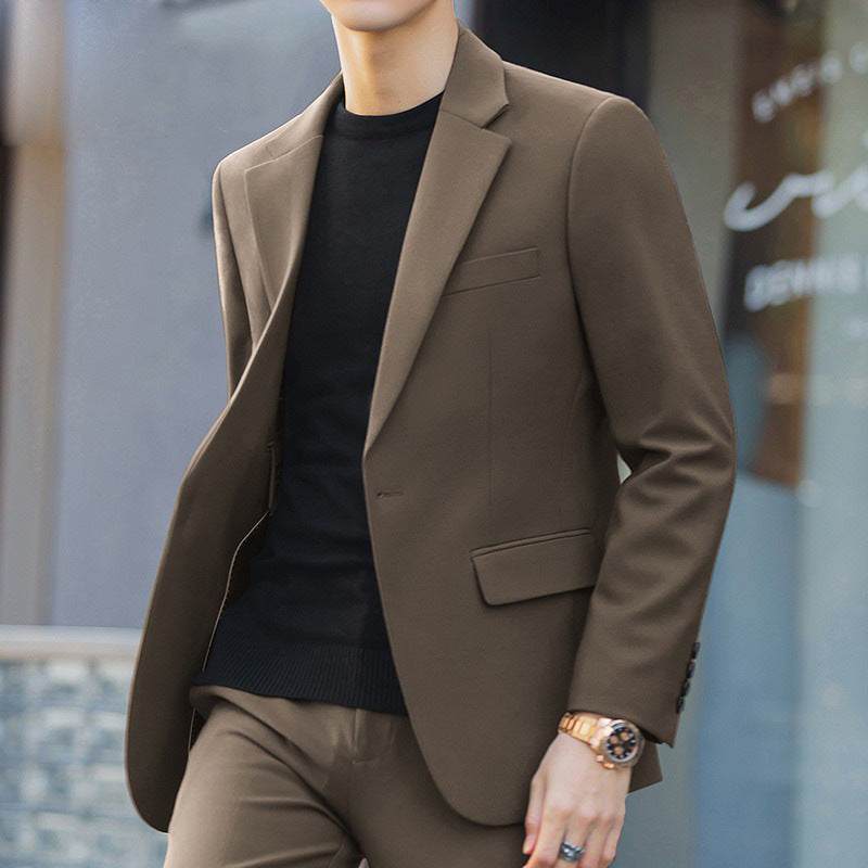 1 Business Casual Korean-style Slim-fit Trendy High-end Suit Men's Jacket