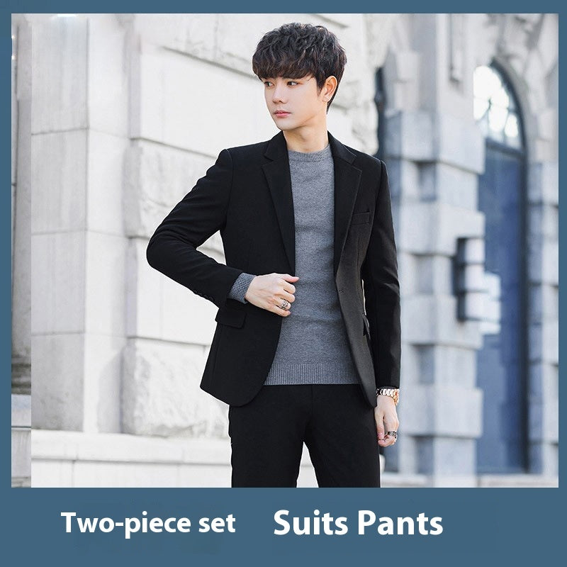 1 Business Casual Korean-style Slim-fit Trendy High-end Suit Men's Jacket