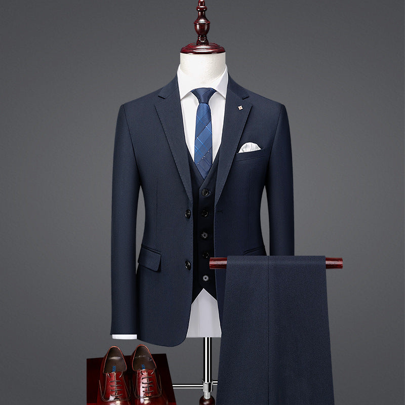 Handsome Slim Fit British Style Business Casual Suit Formal Attire