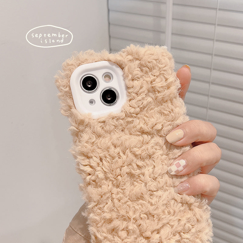 Simple Iphone13ProMax Mobile Phone Case XS Autumn And Winter Plush