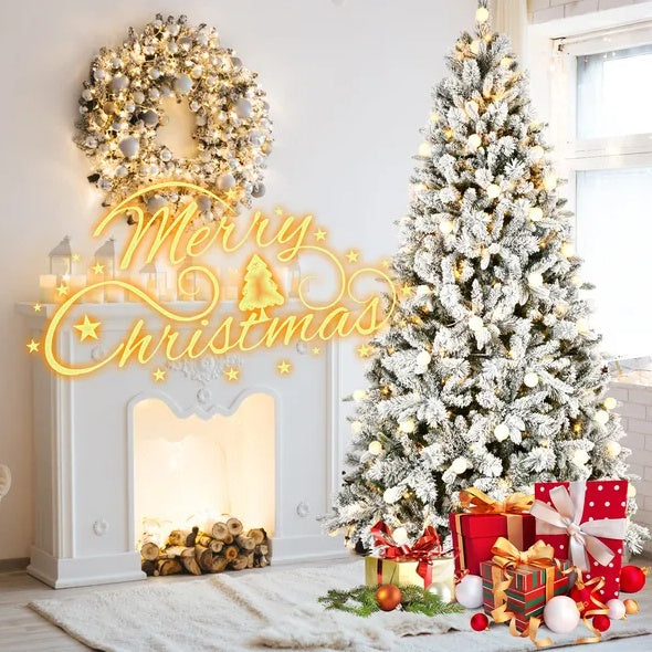 PE PVCPine Mixed Christmas Tree With Colorful   Warm Light 10 Function LED, Memory Wire   Easy Power Technology