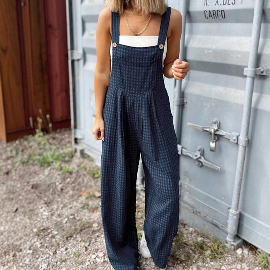 Casual High Waist All-matching Straight Jumpsuit For Women