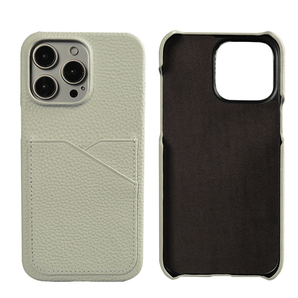 Leather Card Color Matching Phone Case