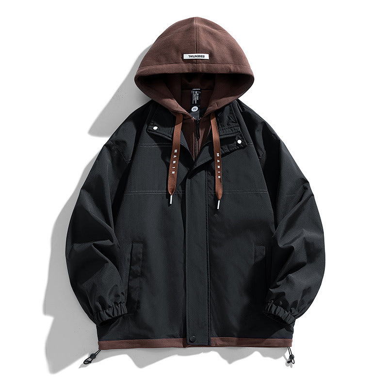 Two-pieces Coats Men's Spring And Autumn Hooded All-matching Jacket