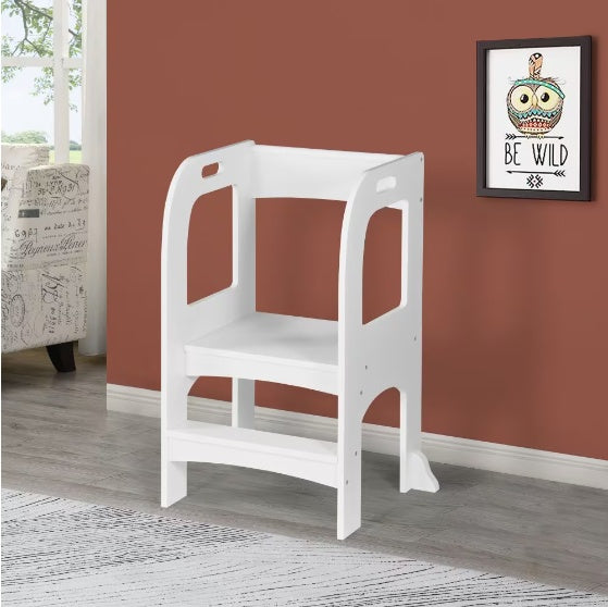 Children's Step Stool, Kitchen Counter With Child Step Stool