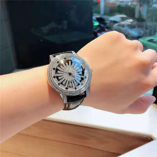 Time Comes To Revolve Student Couple Watch Rotating Waterproof