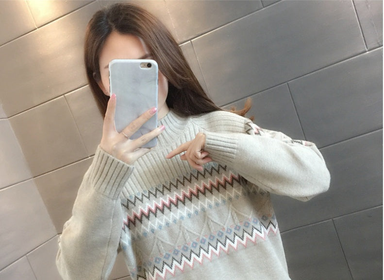 Fashion Western Style Autumn And Winter Bottoming Sweater