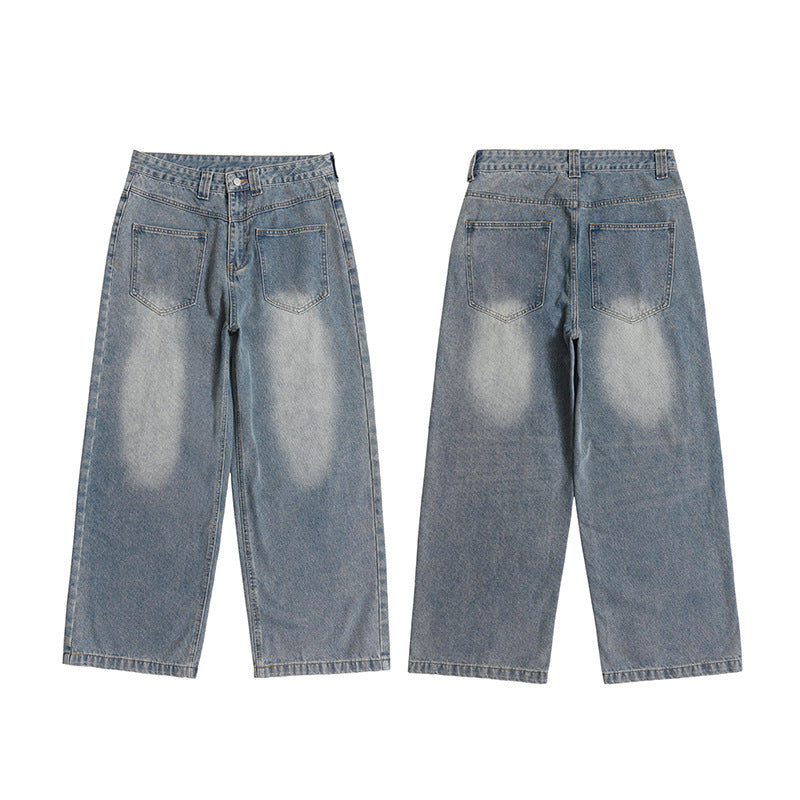 Retro Summer Loose Wide Leg Jeans For Men And Women