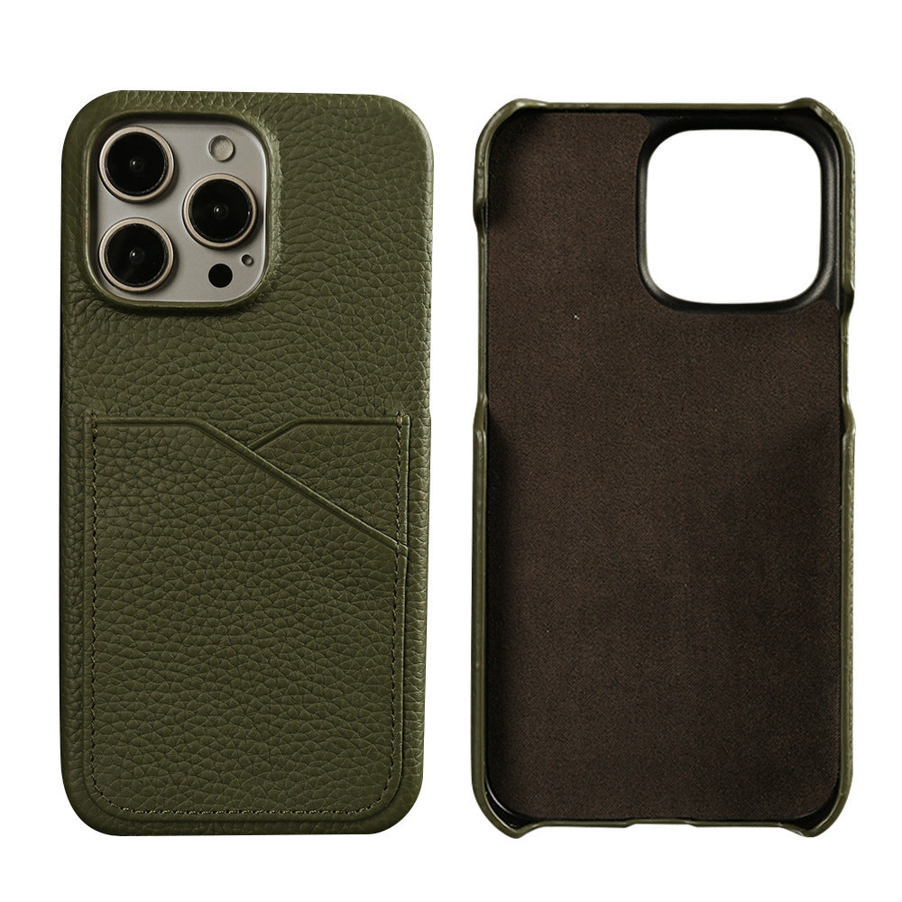 Leather Card Color Matching Phone Case