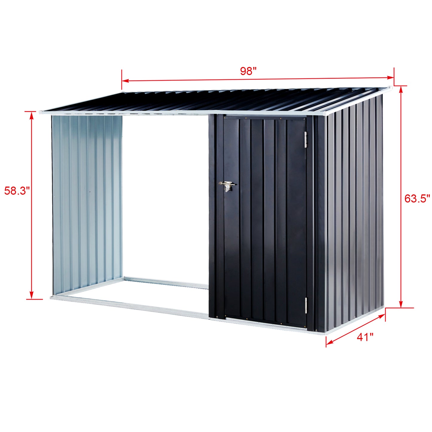 Metal Firewood Storage Shed