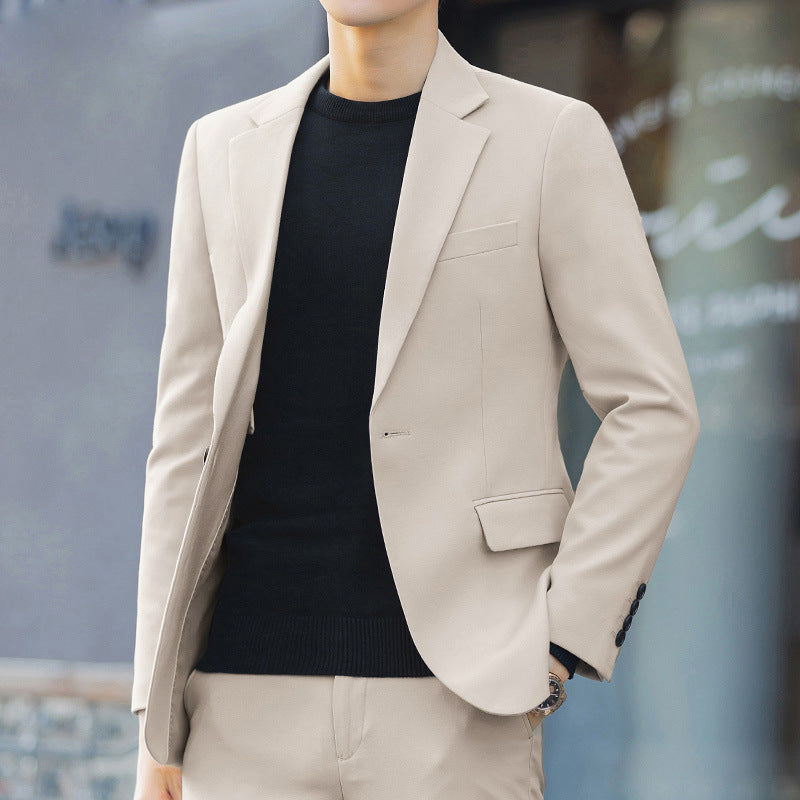 1 Business Casual Korean-style Slim-fit Trendy High-end Suit Men's Jacket