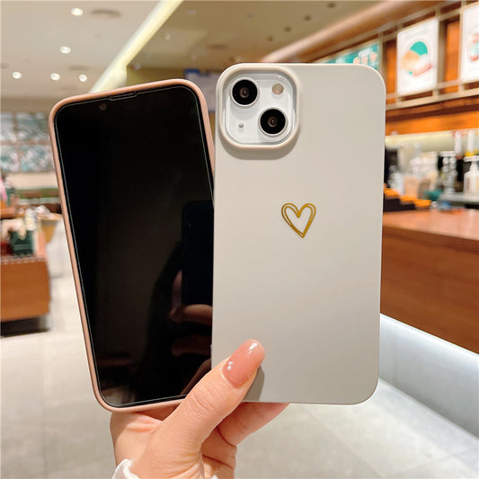 Hot Stamping Love Phone Case Soft Silicone Applicable Simple