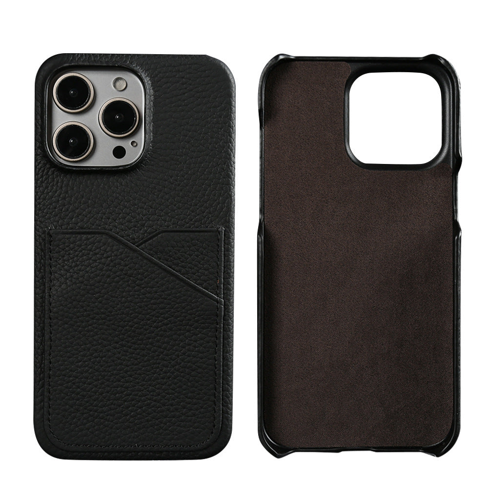 Leather Card Color Matching Phone Case