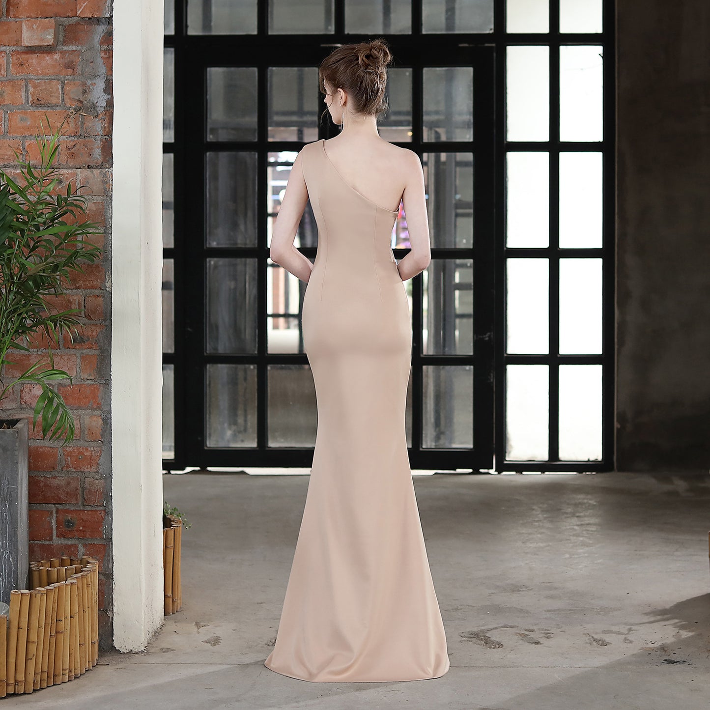 Toast Dress Bride Long One-shoulder Thank You Banquet Slim Fishtail Skirt